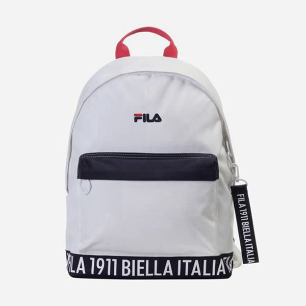 Mochila Fila Menina Branco - Fila Lettering Round En Portugal,VJBQ-43180